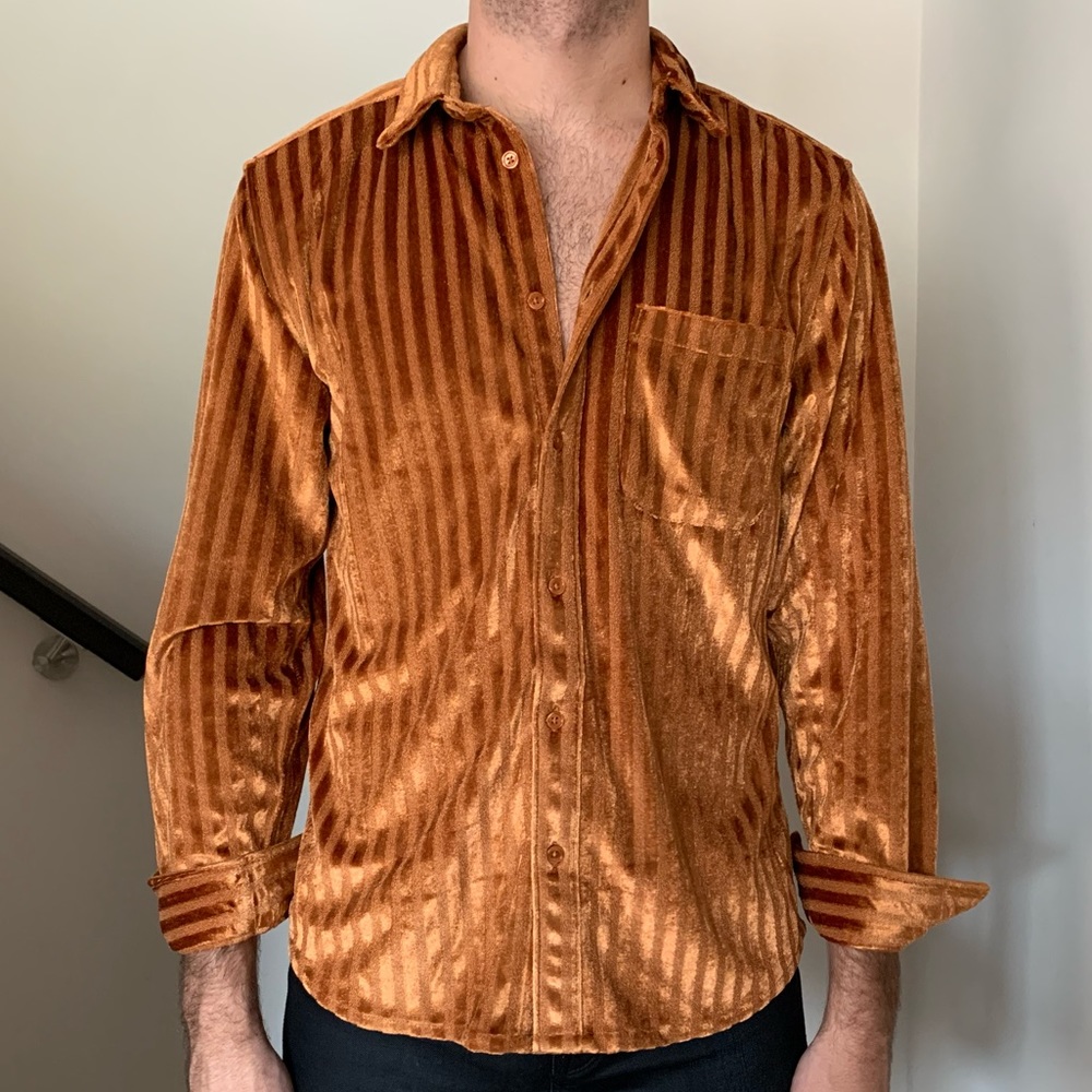 Urban Outfitters Velour Button Up, Brand New